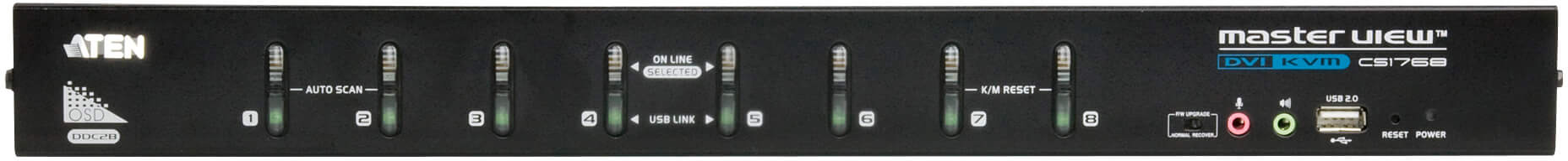 CS1768 8 port usb dvi single link kvm switch ATEN Santreyd 