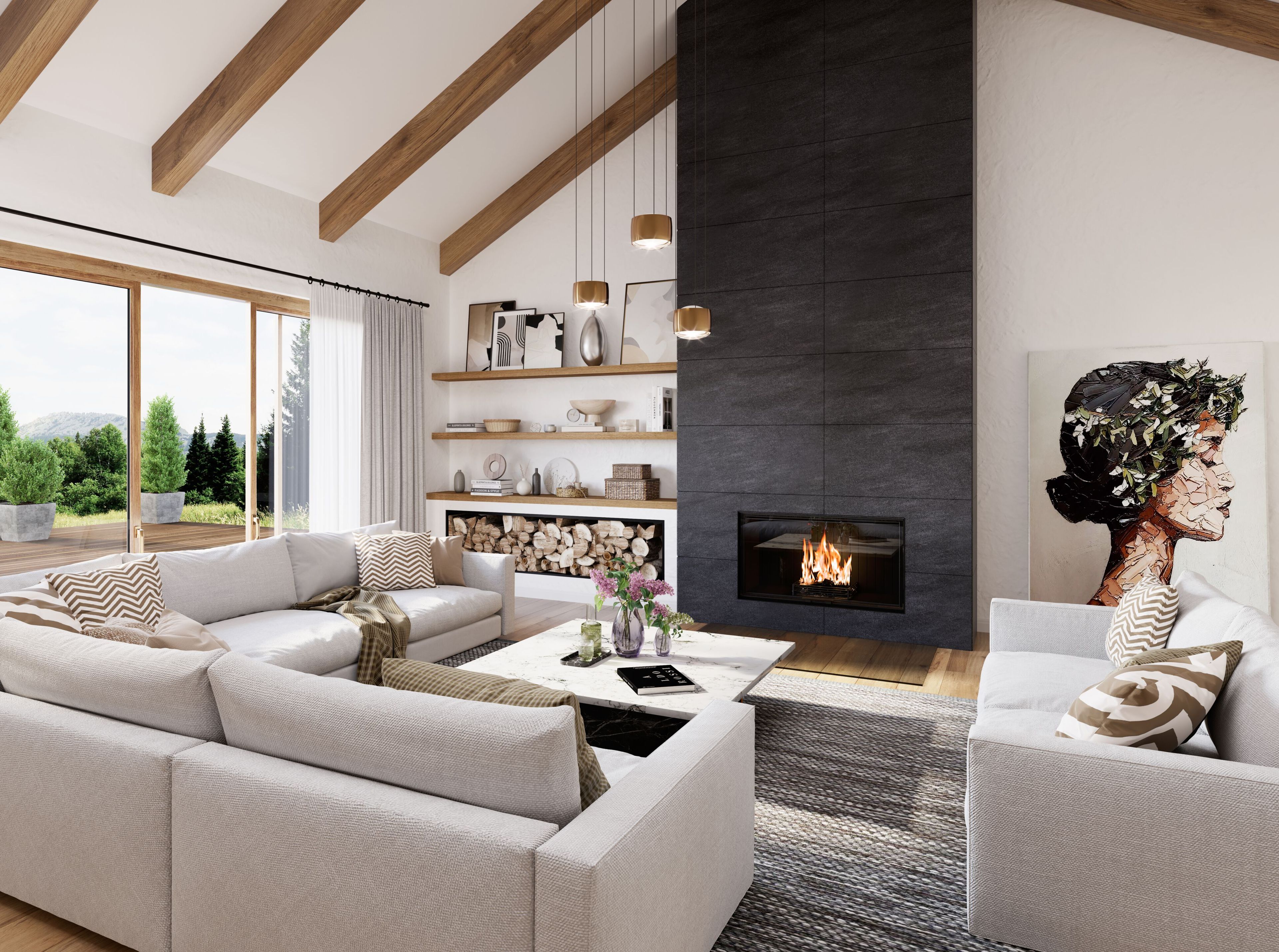 Стальной дровяной камин RÜEGG Скрипка ARCH-00087294 - Вид №1