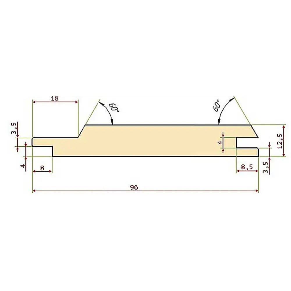 Евровагонка 12.5x96x2000 мм хвоя сорт Оптима 10 шт. 18779956 STLM-2192942 Santreyd  - Вид №6