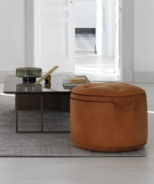 OAK Круглый кожаный пуф Milano collection Isola | sc5042 Isola ~ sc5042 - Вид №2