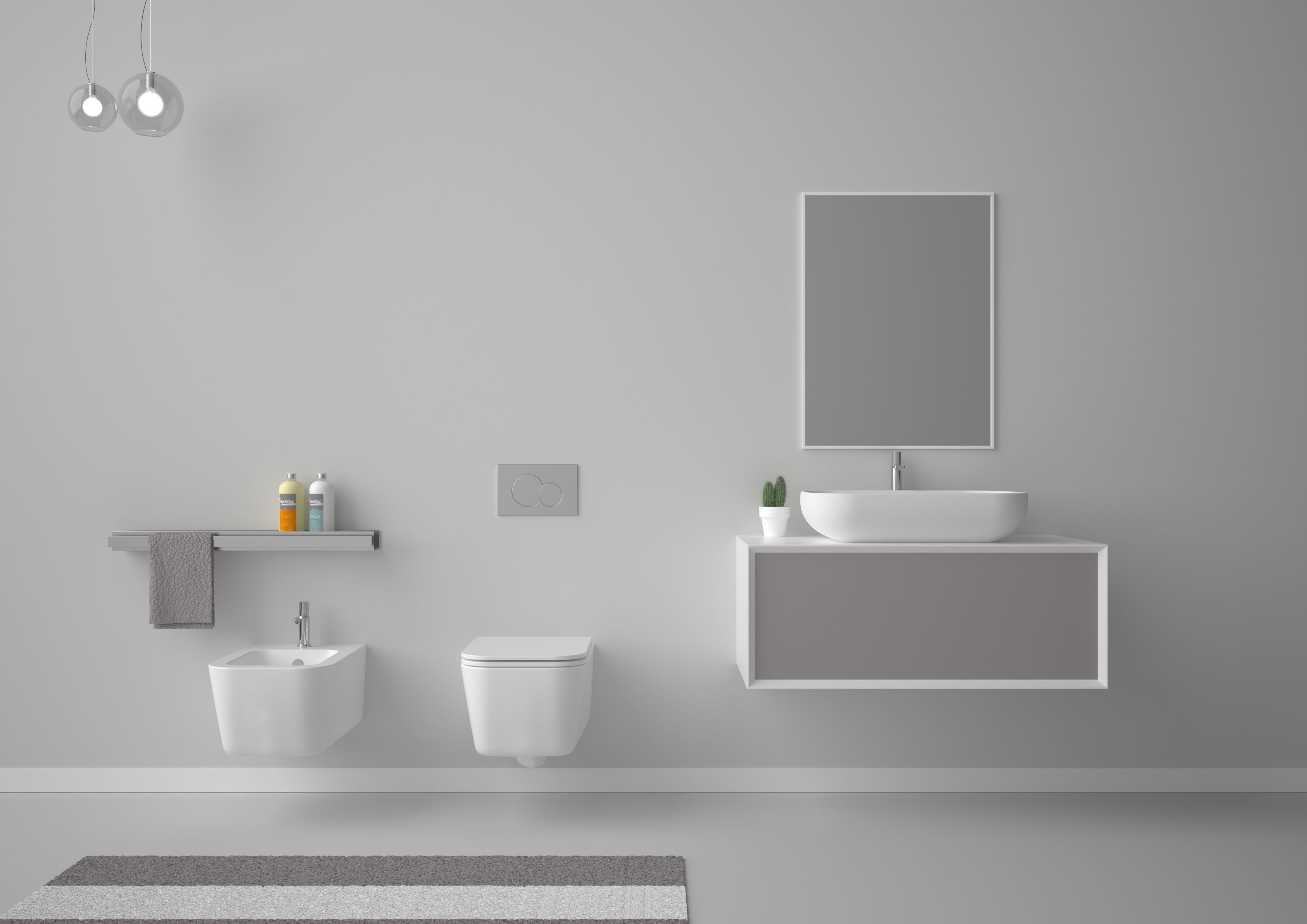 Подвесной шкаф для умывальника из МДФ с столешницей из смолы и ящиками GSG Ceramic Design Милан ARCH-00076853 - Вид №4