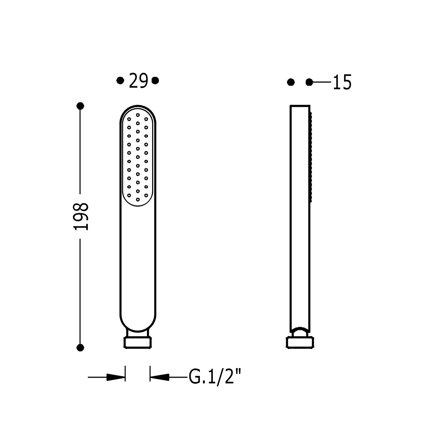 Ручной душ-03463901BL TRES Showers - Вид №1