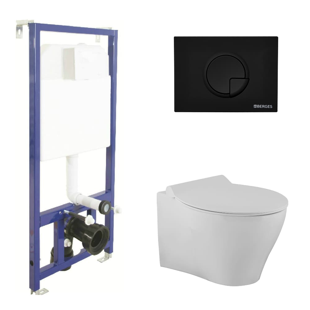 043229 Подвесной унитаз настенный Белый BERGES  Турция 