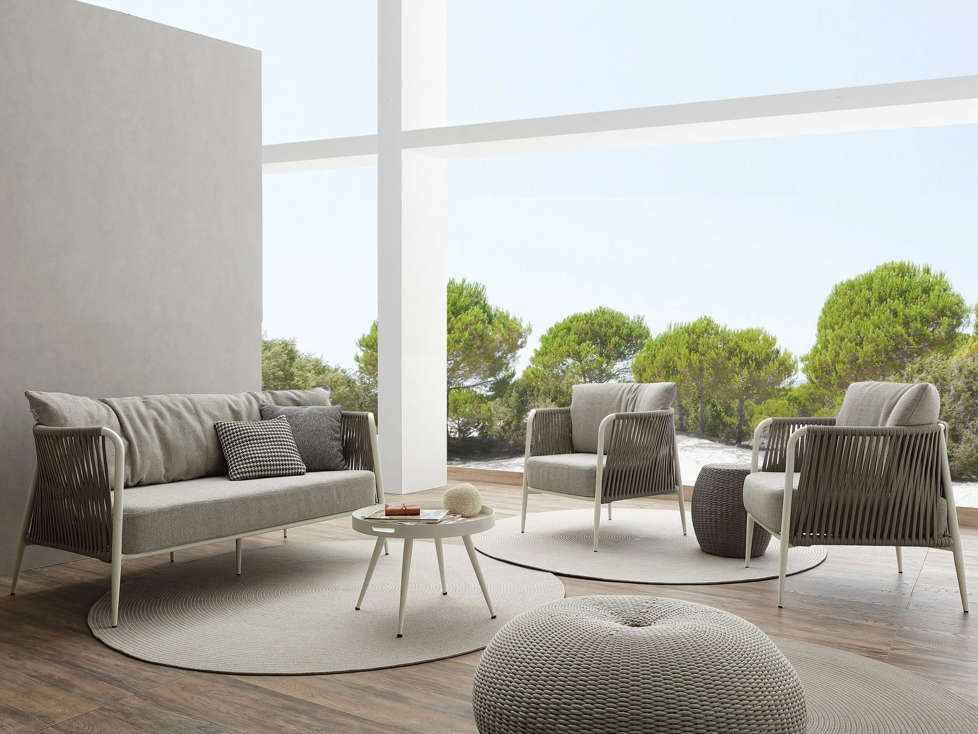 2-местный технический тканевый садовый диван Nodo Italia Eva ARCH-00120463 - Вид №6