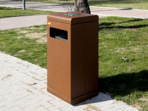 Наружная крышка стальная корзина для мусора с пепельницей