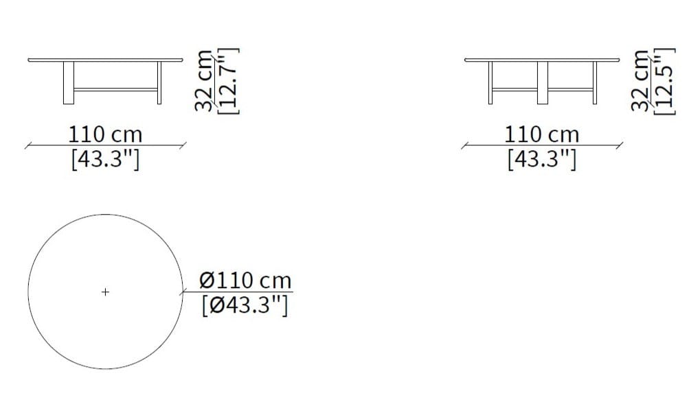 Высокий круглый журнальный столик из ясеня Frigerio Mocki ARCH-00125258 - Вид №8