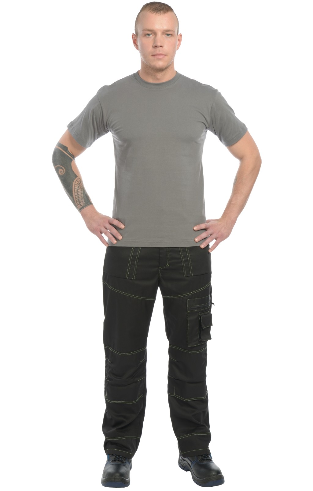 5046295 Футболка темно-серая  Одежда для официантов  размер 6XL (68-70) Спецодежда  - Вид №8