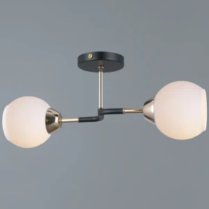 92058641 Люстра на штанге Illumico Il0689-2csq-24 bk fgd libra 2 лампы 12 м² цвет черный STLM-1474302