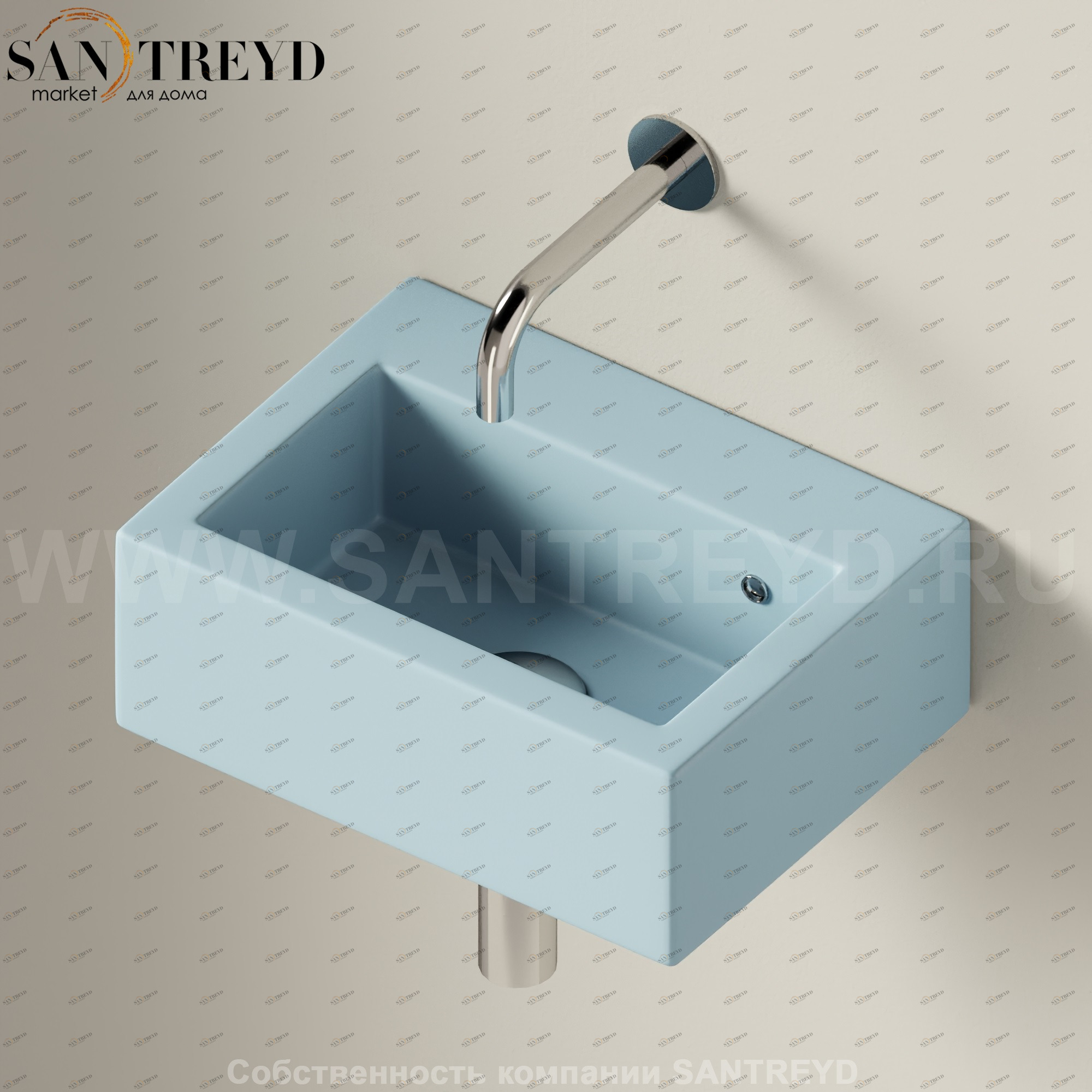 50885014 Подвесная раковина настенная прямоугольная Ceramica Flaminia Acquagrande