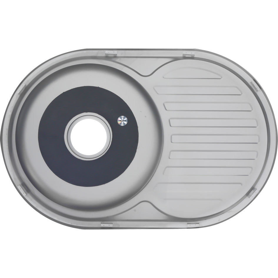 Мойка 7750 U MELANA 0,6/160 ДЕКОР врезная овальная с сифоном (180D t *10) 180D t (*10) - Вид №2
