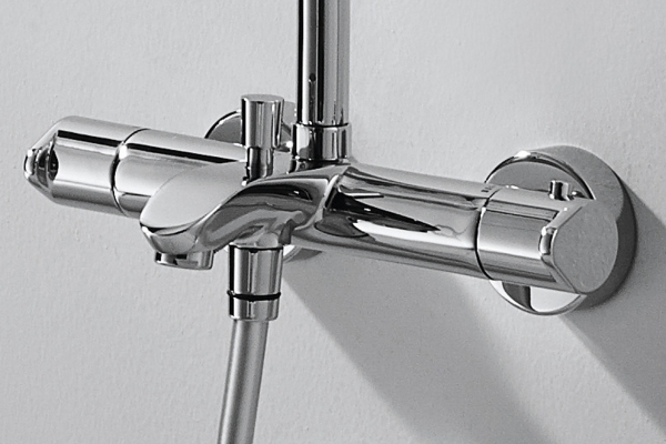 Душевая колонна с термостатическим смесителем для душа и верхним душем WATERFALL F639114C-A5-RUS bravat - Вид №3