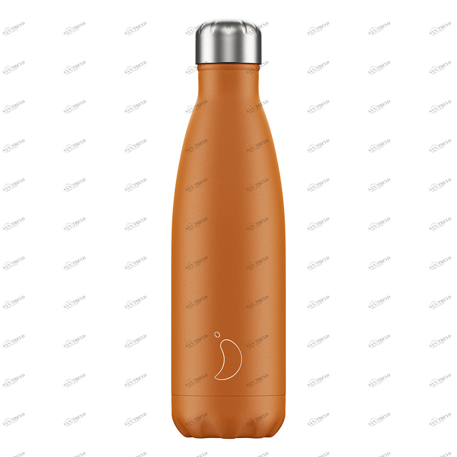 Термос 500 мл оранжевый Matte Burnt Orange CHILLY'S BOTTLES ДИЗАЙНЕРСКИЕ 00-3947991 Оранжевый 