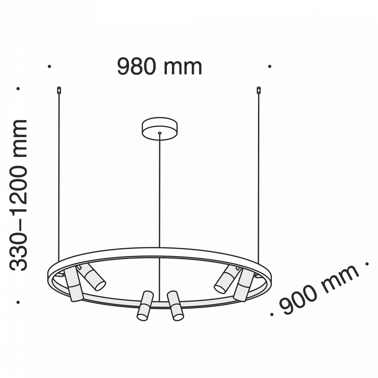 Светильник подвесной 3000К 98 см черный Satellite MOD102PL-L42B TECHNICAL ДИЗАЙНЕРСКИЕ, TECHNICAL 00-3957058 Черный  - Вид №1