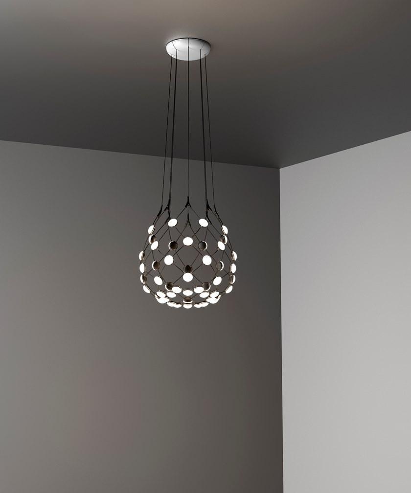 LUCEPLAN Светодиодный подвесной светильник из поликарбоната и стали Mesh sun-id-1370894 - Вид №5