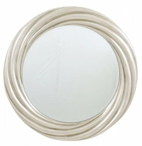 Зеркало круглое большое в витой раме Round Swirl от RVAstley RVASTLEY ДИЗАЙНЕРСКИЕ 062580 Серебро