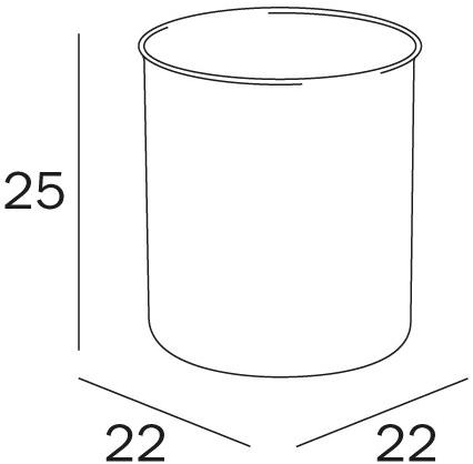 INDA® Металлический мусорный ящик Hotellerie A0401c - Вид №1