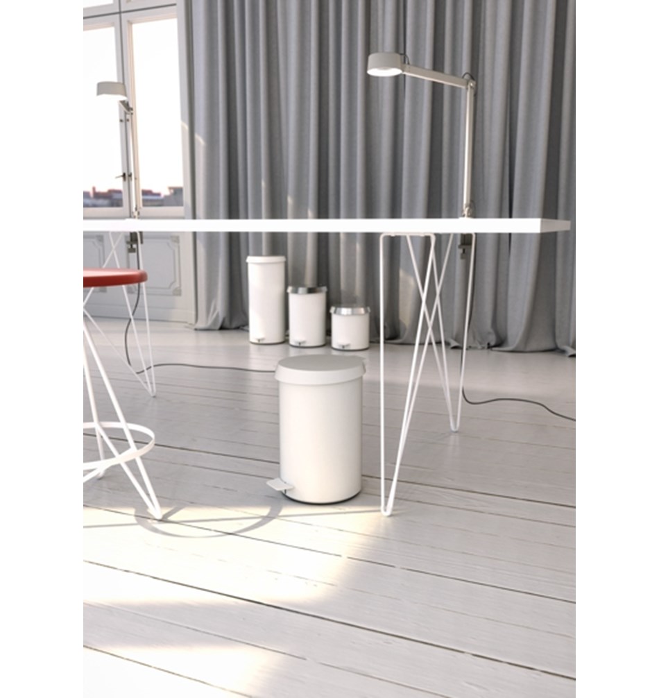 FROST Корзина для мусора 550 » белая Нержавеющая сталь Белый N3003-W  - Вид №4