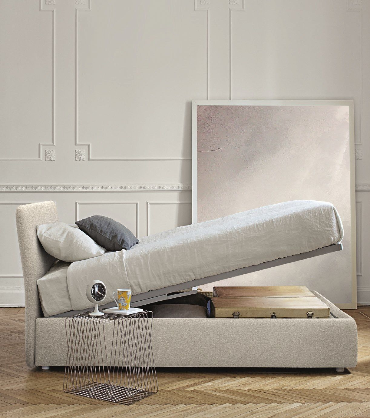 Двуспальная кровать из ткани с мягким изголовьем BONALDO TONIGHT ARCH-00050730 - Вид №7