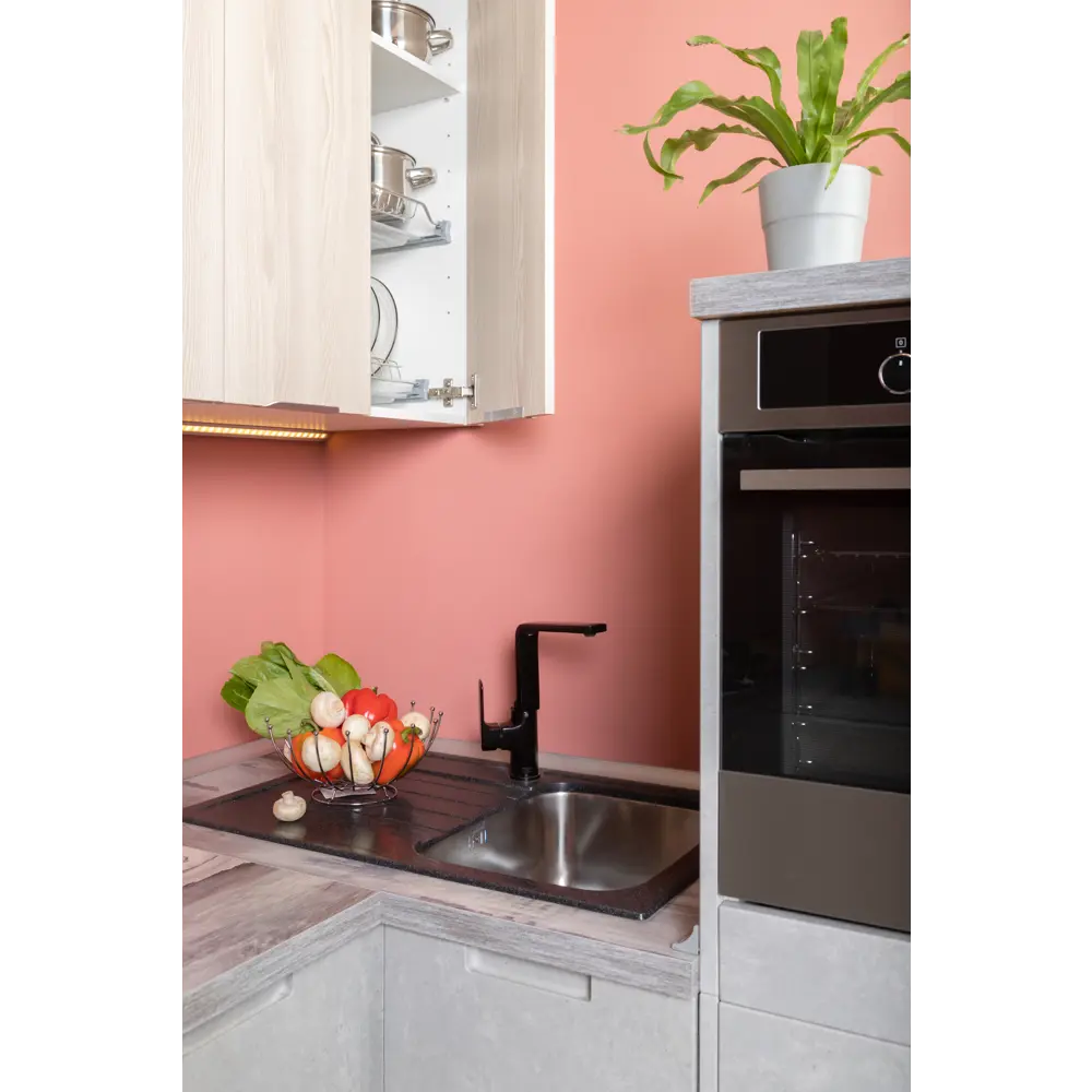 Кухонный смеситель DELINIA Remix черный с высоким изливом 82063094 STLM-0018540 - Вид №8