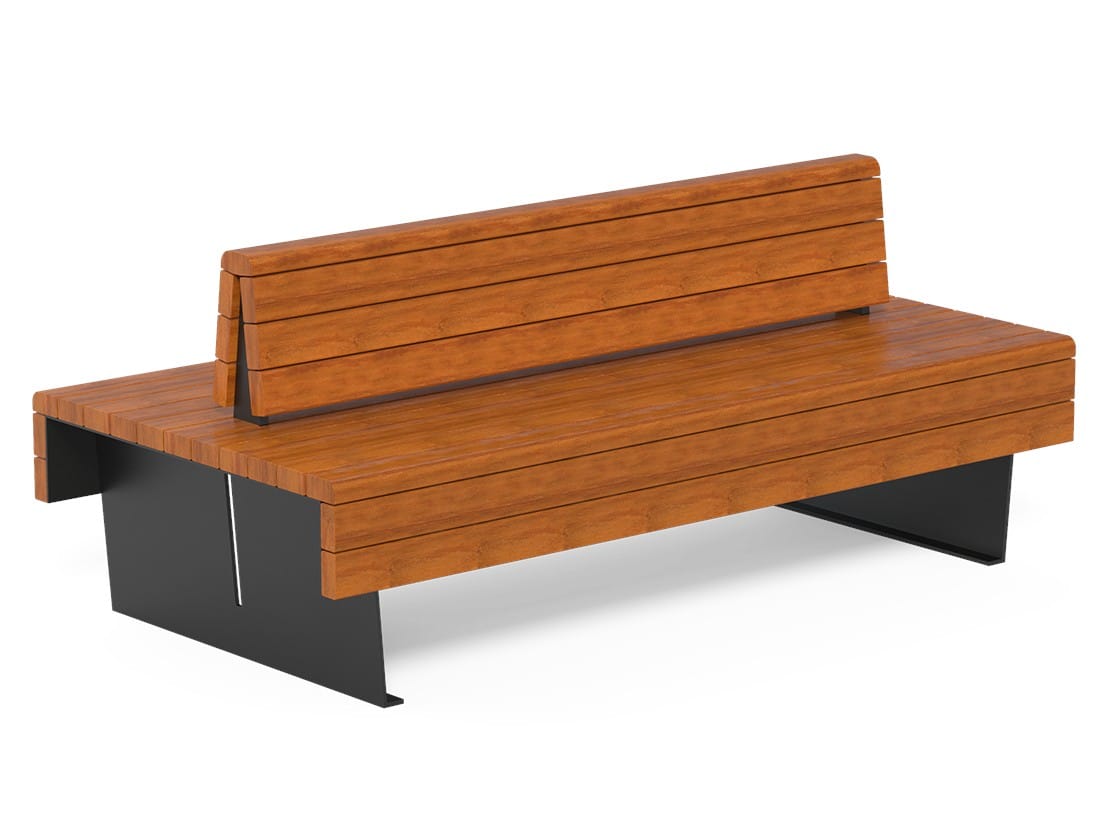 Скамья из окуме со спинкой DIMCAR Блоха ARCH-00043304