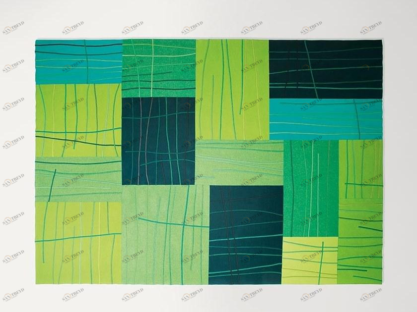 Paola Lenti Прямоугольный шерстяной коврик с геометрическими мотивами Feltro sun-id-1401358