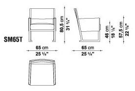 Maxalto Мягкое кожаное кресло с подлокотниками Musa sun-id-1463766 - Вид №3