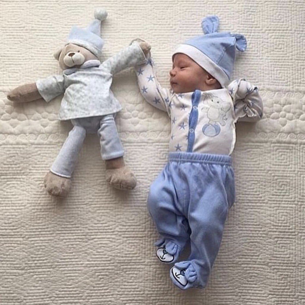 Мягкая игрушка для сна "Мишка с длинными ногами" голубой COMFORTBABY  351329 Голубой Santreyd  - Вид №2