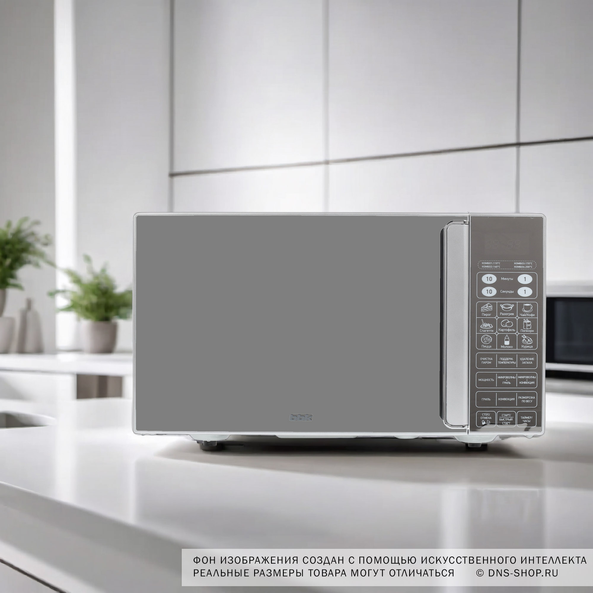 7910435 Микроволновая печь BBK 23MWC-982S/SB-M зеркальный, серебристый STDN-0150057 - Вид №8