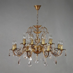 096770 Люстра Ambiente 16L 8888/8+8 AB Leaf Crystal Mantra Alicante