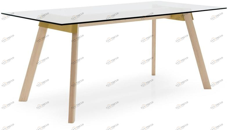 Calligaris Прямоугольный стеклянный стол sun-id-1456387