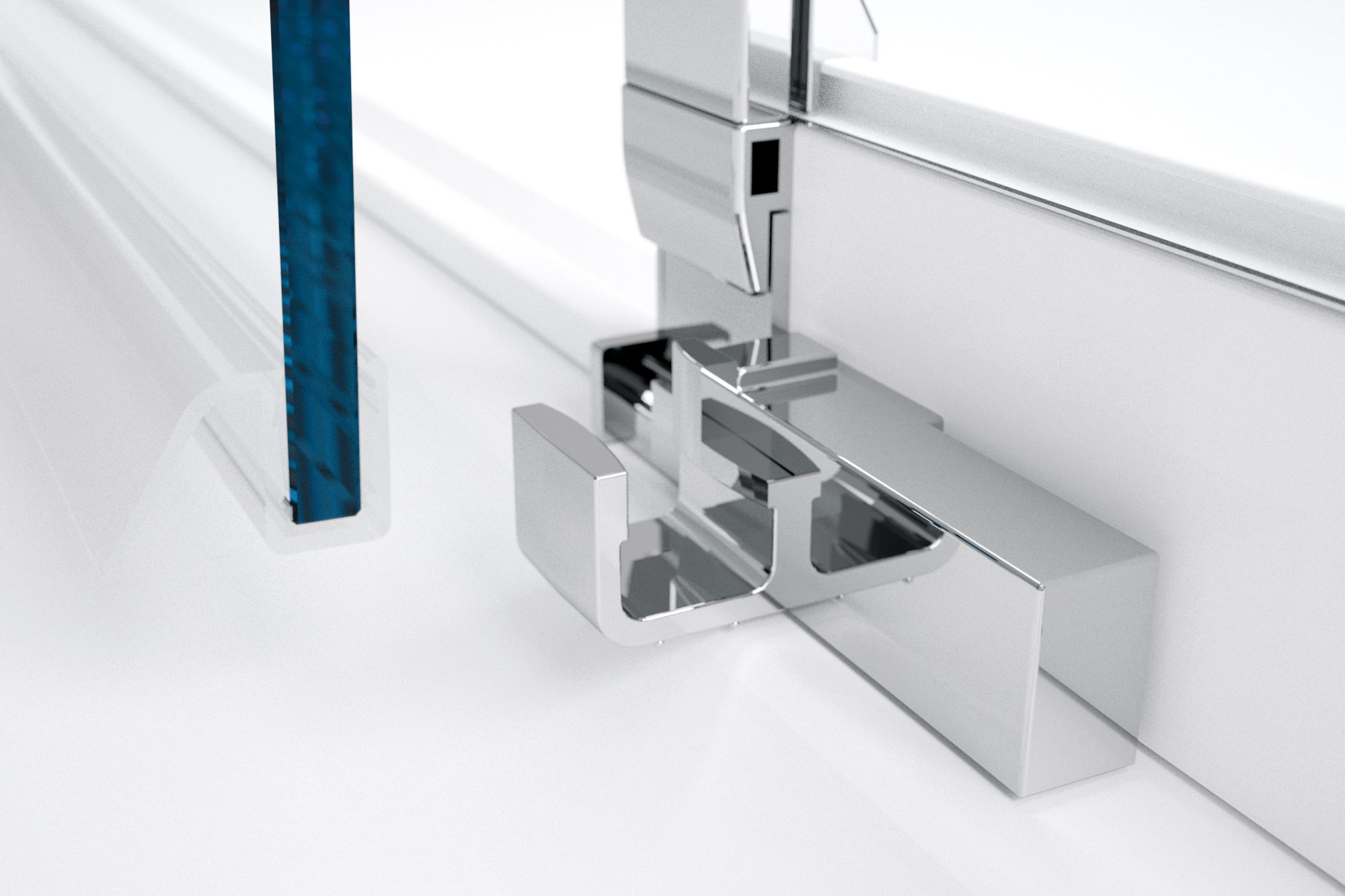 Полукруглая душевая кабина с раздвижной дверью Novellini Lunes ARCH-00069245 - Вид №6