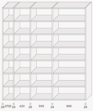 Lema Модульный модульный книжный шкаф на заказ sun-id-1360727 - Вид №57