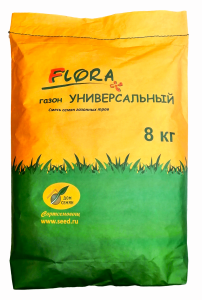 90741098 Смесь семян газонных трав Флора Газон Универсальный 8кг STLM-0363407 ДОМ СЕМЯН