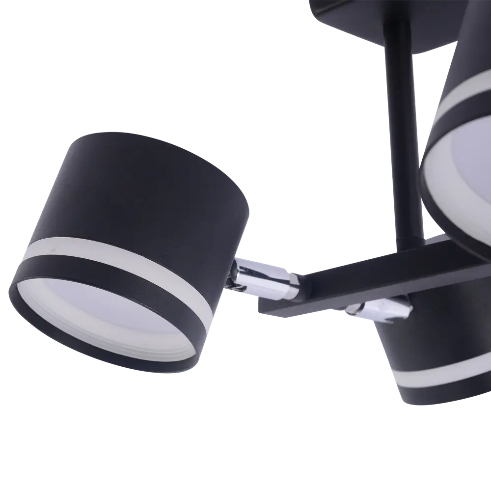 Люстра на штанге Talco 4 лампы 10 м² цвет черный SCHAFFNER STLM-2015693 - Вид №5