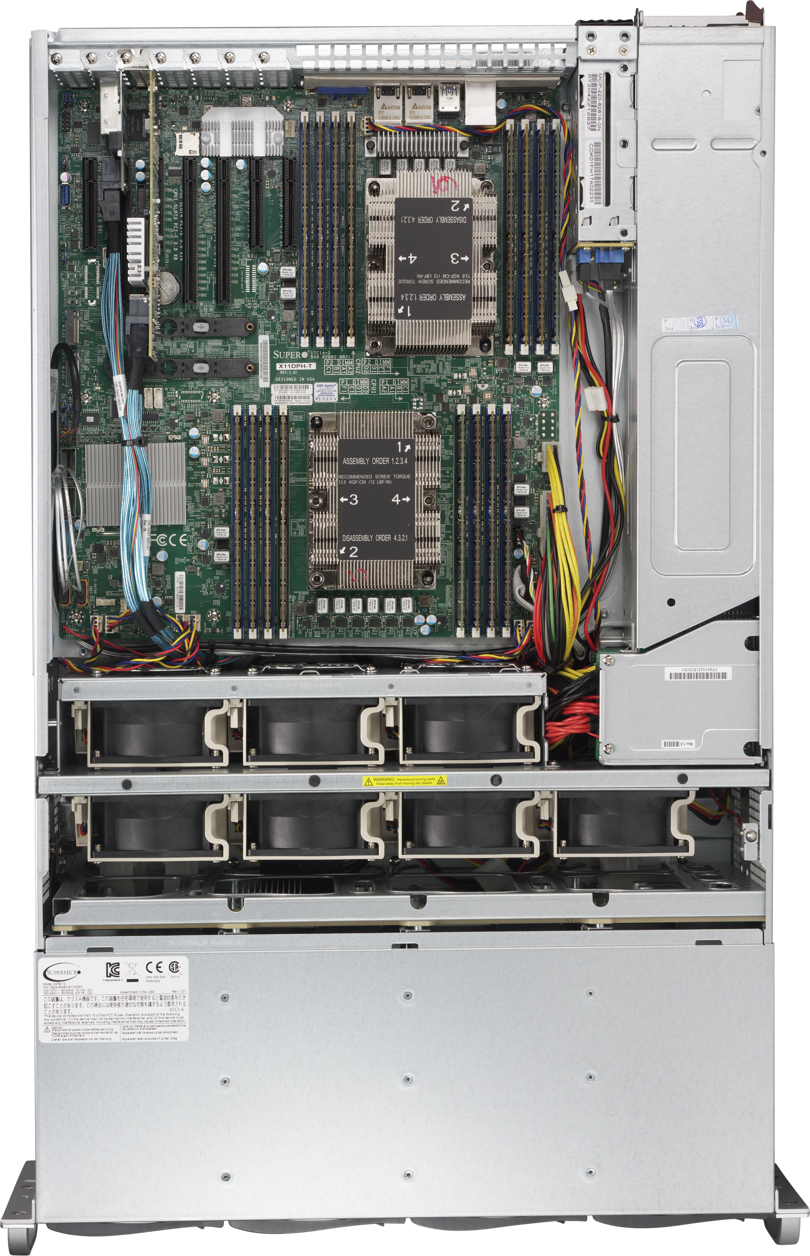 SSG-6049P-E1CR36L storage (x11dph-t, cse-846be1c-r1k23b) (lga 3647, 16xddr4 up to 4tb ecc 3ds lrdimm, 36x3.5" sas3/sata3, broadcom 3008 sas3, 2x 10gbase-t lan ports with intel x722 + phy intel x557, ipmi 2.0 / kvm over lan / media over lan, 1200w redundan Santreyd  - Вид №1