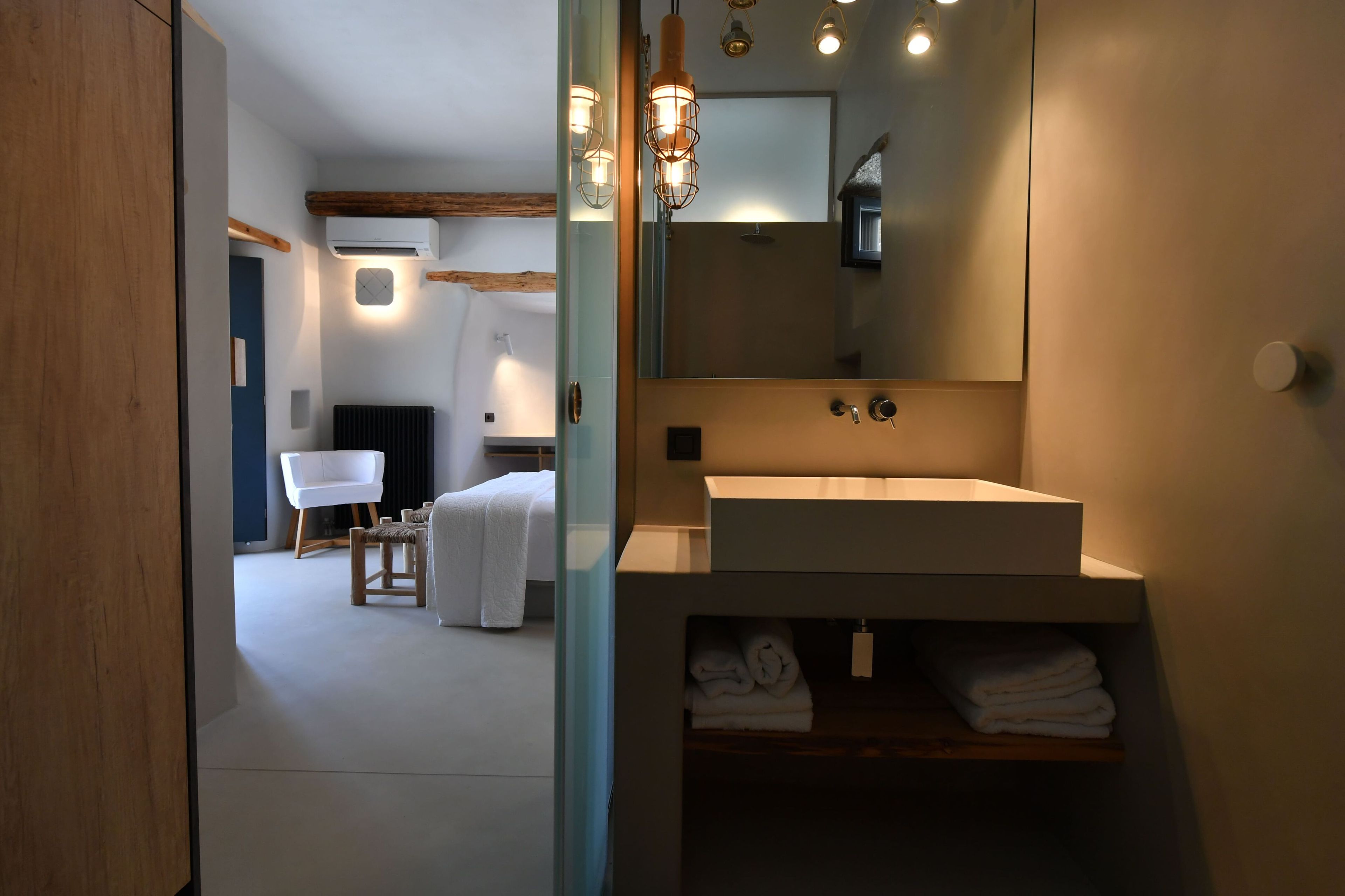 Бетонный прямоугольный умывальник с одной столешницей URBI et ORBI IMMISSIO 70 ARCH-00098530 - Вид №2