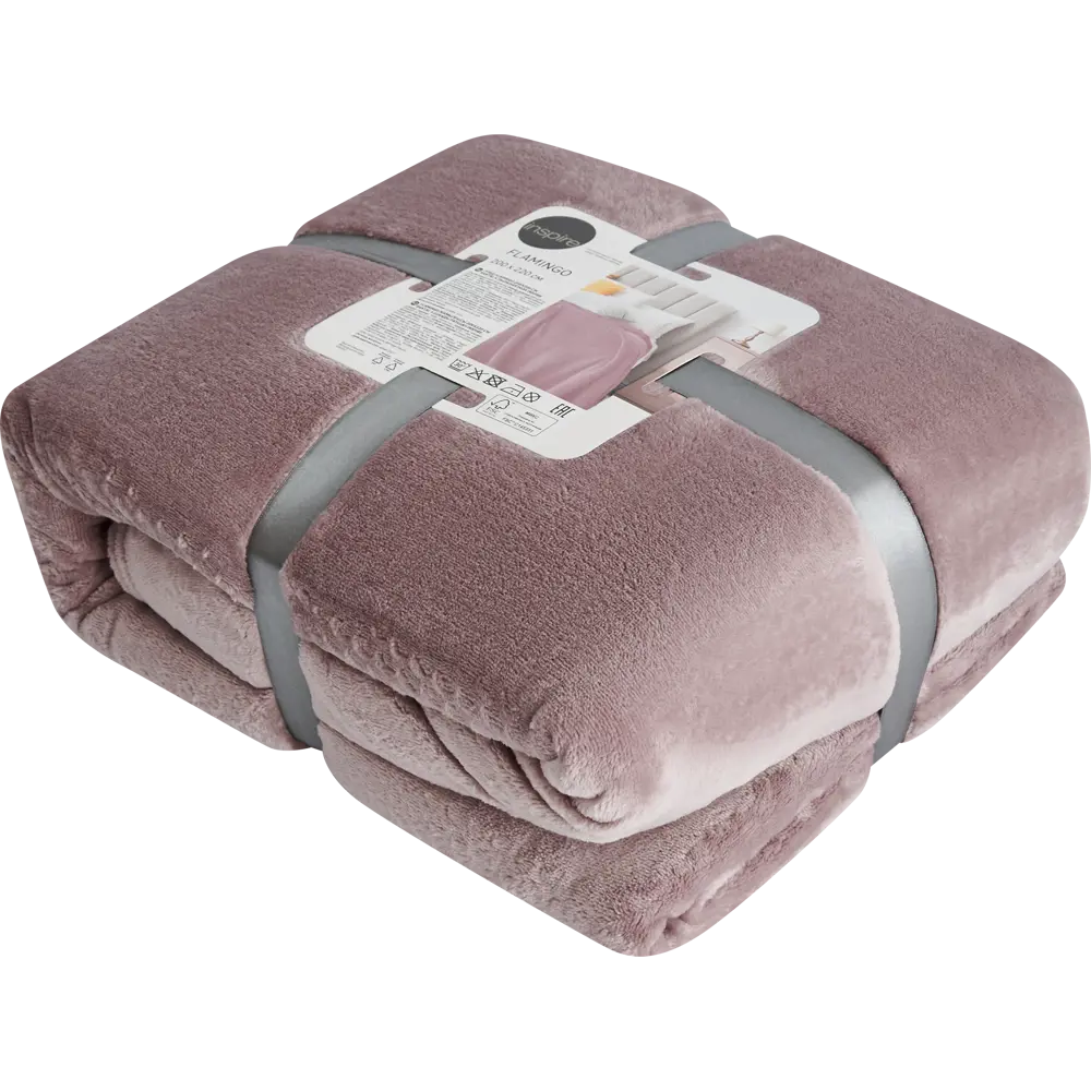 Плед Inspire Flamingo 200x220 см микрофибра цвет пыльная роза 89162742 STLM-2058085 - Вид №2