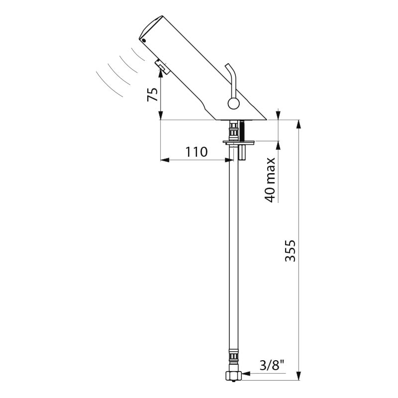 490106LH Сенсорный смеситель TEMPOMATIC MIX 4 DELABIE  - Вид №1
