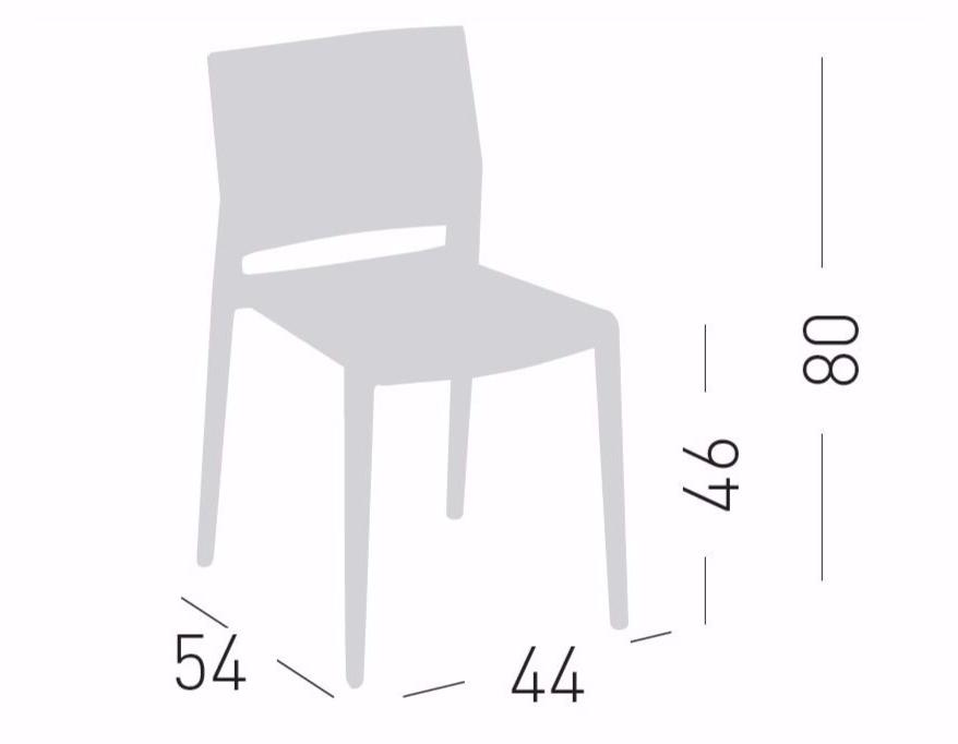 GABER Штабелируемый садовый стул из технополимера Bakhita 370a  - Вид №3