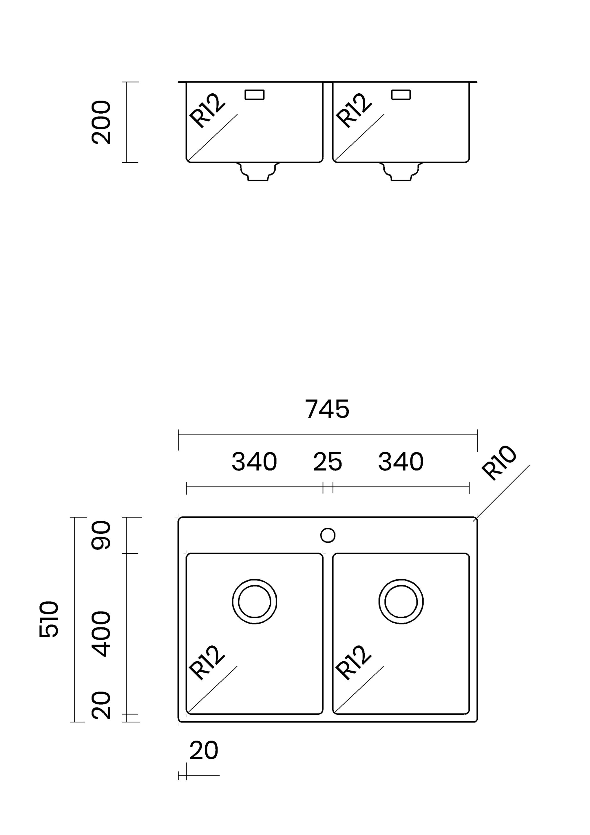 2 раковины из нержавеющей стали TASCA Pura ARCH-00151197 - Вид №3