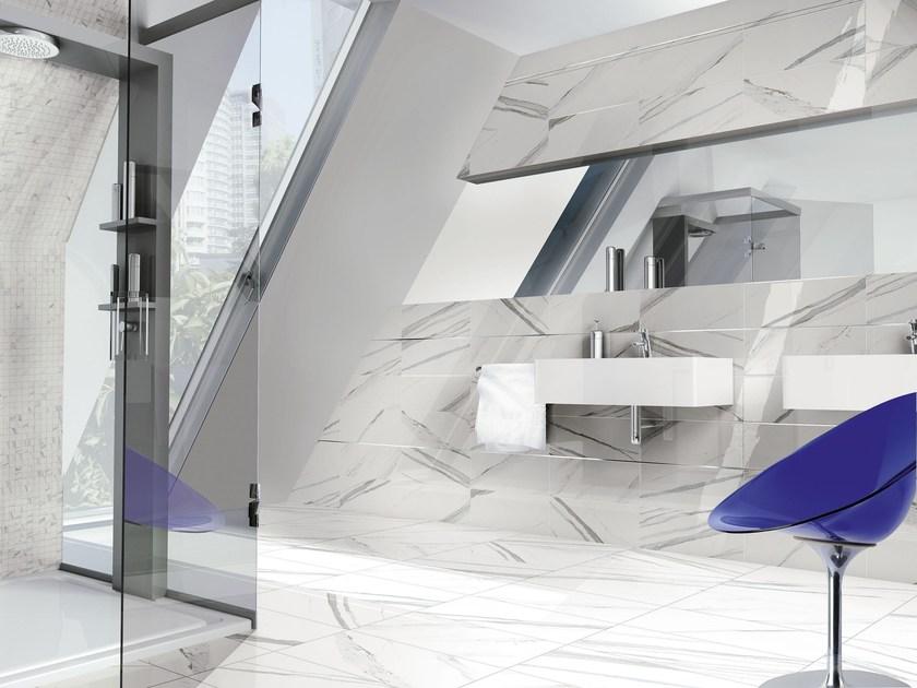 Настенная / напольная плитка с эффектом мрамора Calacatta & carrara Santreyd sun-id-1487483 - Вид №6