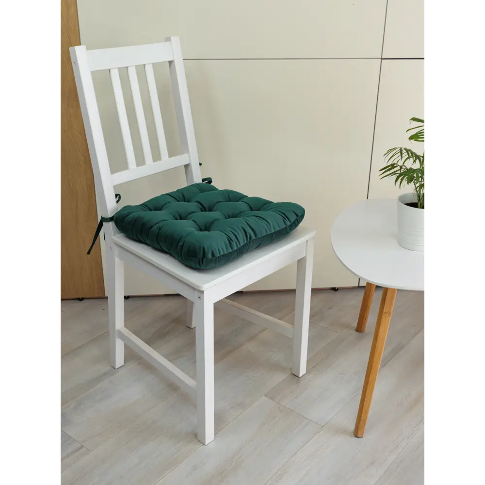 Подушка для стула LINEN WAY Exotic 1 в стиле бархат, зеленая 40x36 см 89337719 STLM-1571900 - Вид №3