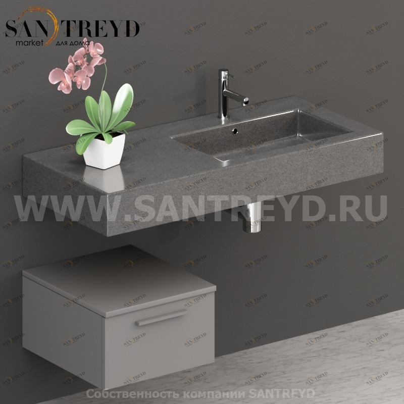 T04552TO2 Столешницы для использования в сочетании с тумбами и открытыми тумбами 45 см серая Globo ARREDO WOOD Италия Ceramica Globo