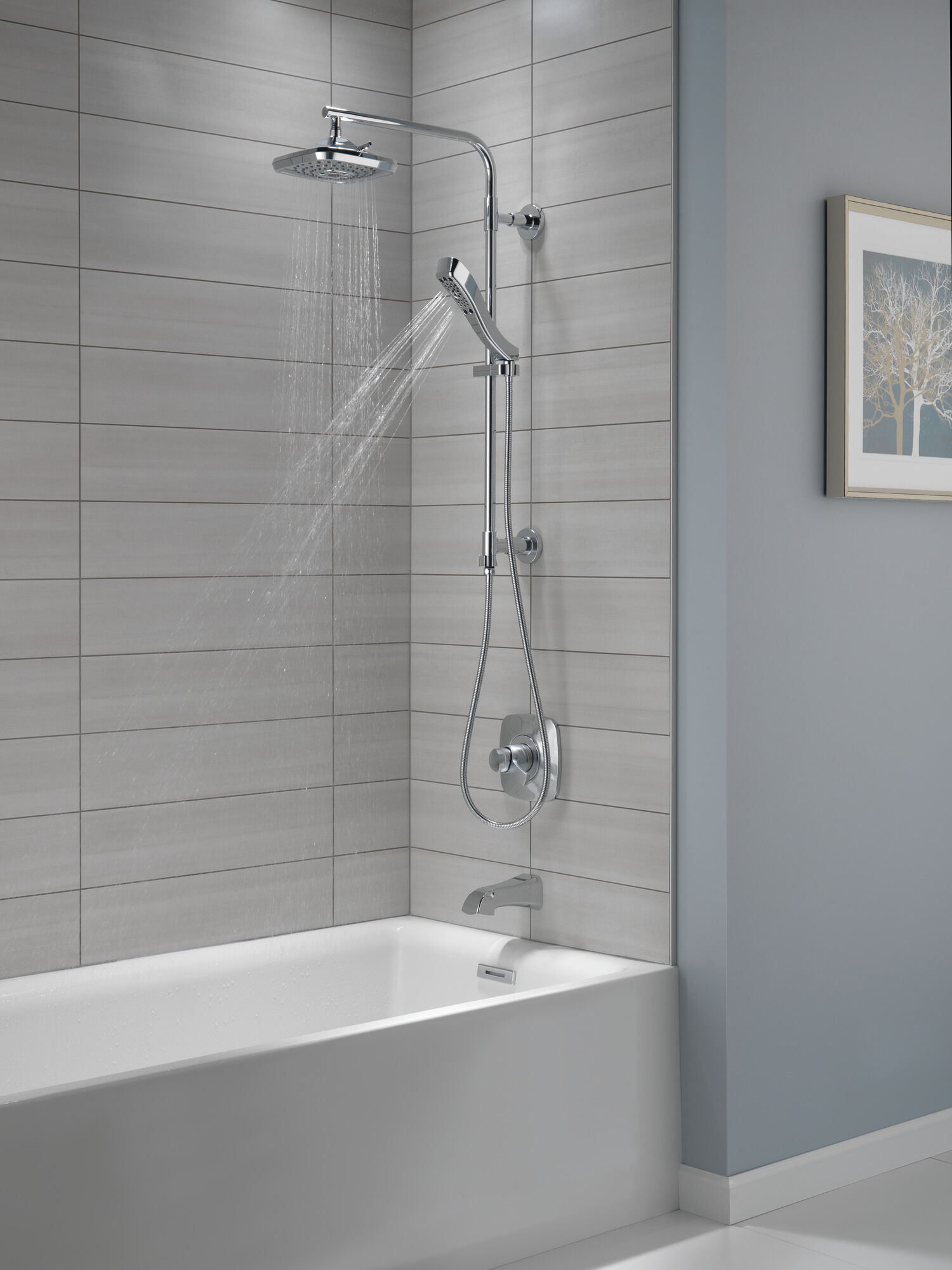 58820-PN Душевая стойка 26 дюймов, круглая Delta Faucet Universal Showering Полированный никель  - Вид №11