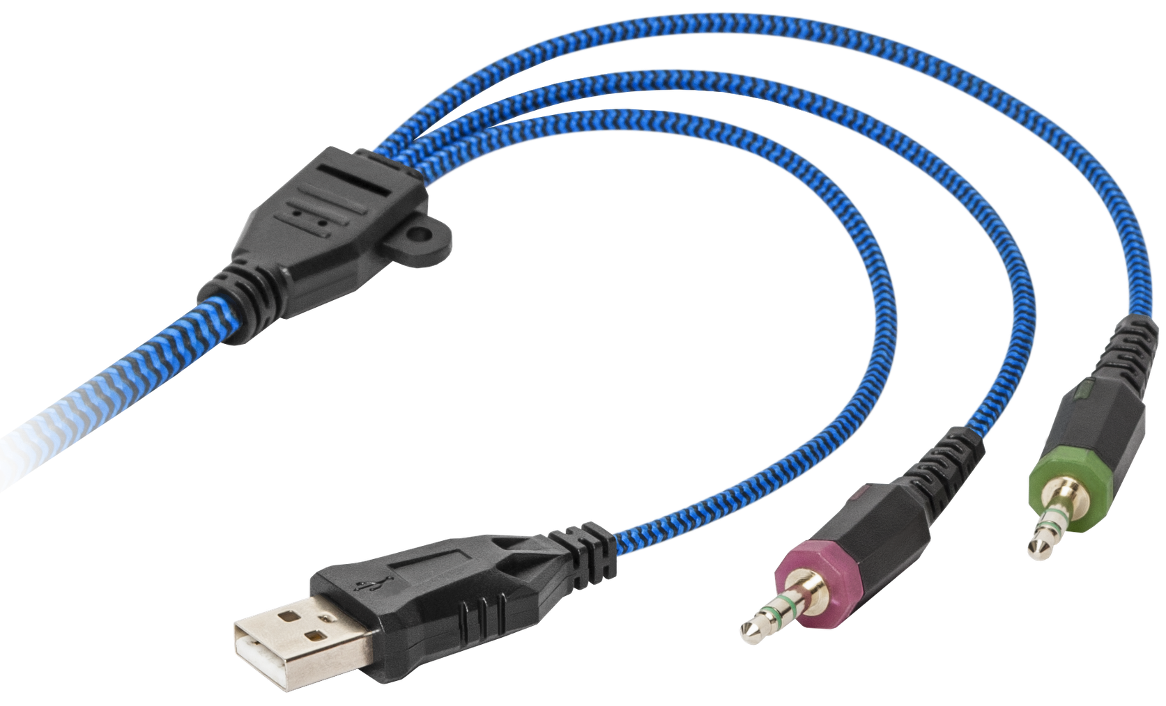 64510 игровая гарнитура icefall g-510d белый+синий, кабель 2,2 м Defender Santreyd  - Вид №4