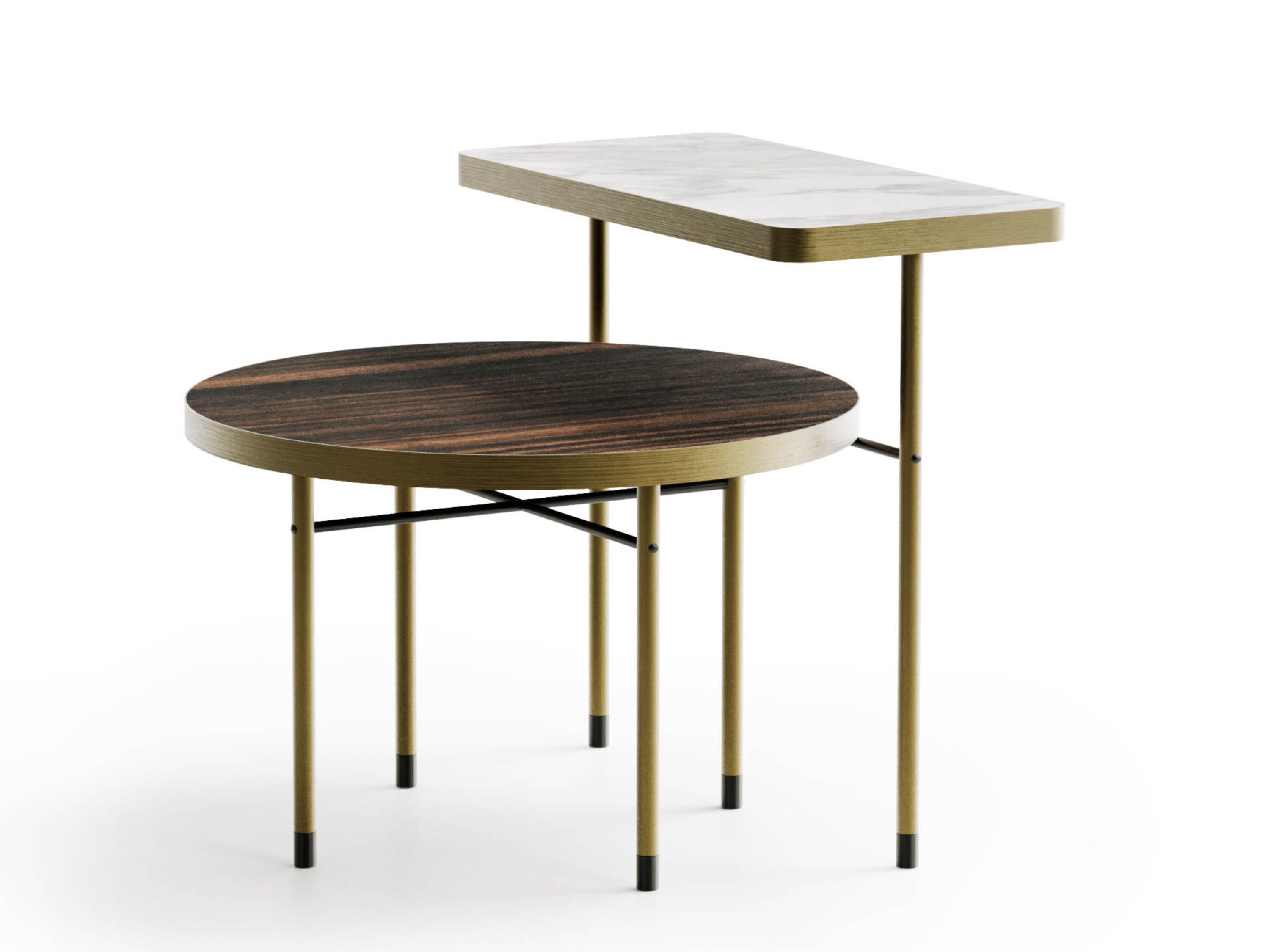 Высокий журнальный столик из дерева и мрамора Capital Collection PARURE ARCH-00010510