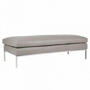 Банкетка серая на металлических ножках 123х65 см Justus SITS JUSTUS 192067 Серый