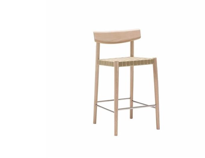 Andreu World Высокий табурет из бука со спинкой Smart Bq0644-bq0658  - Вид №1