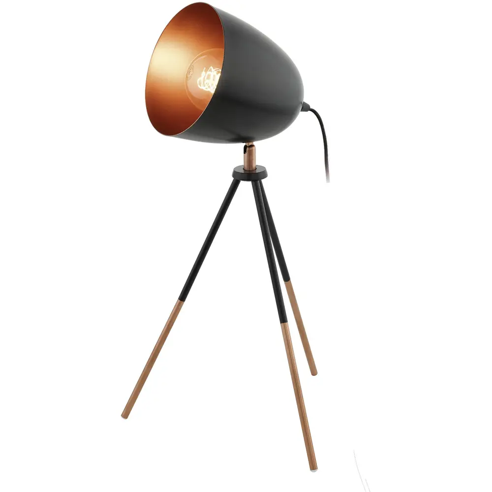 Настольная лампа Eglo «Chester» 1xE27x60 Вт, цвет чёрный медный STLM-2181127