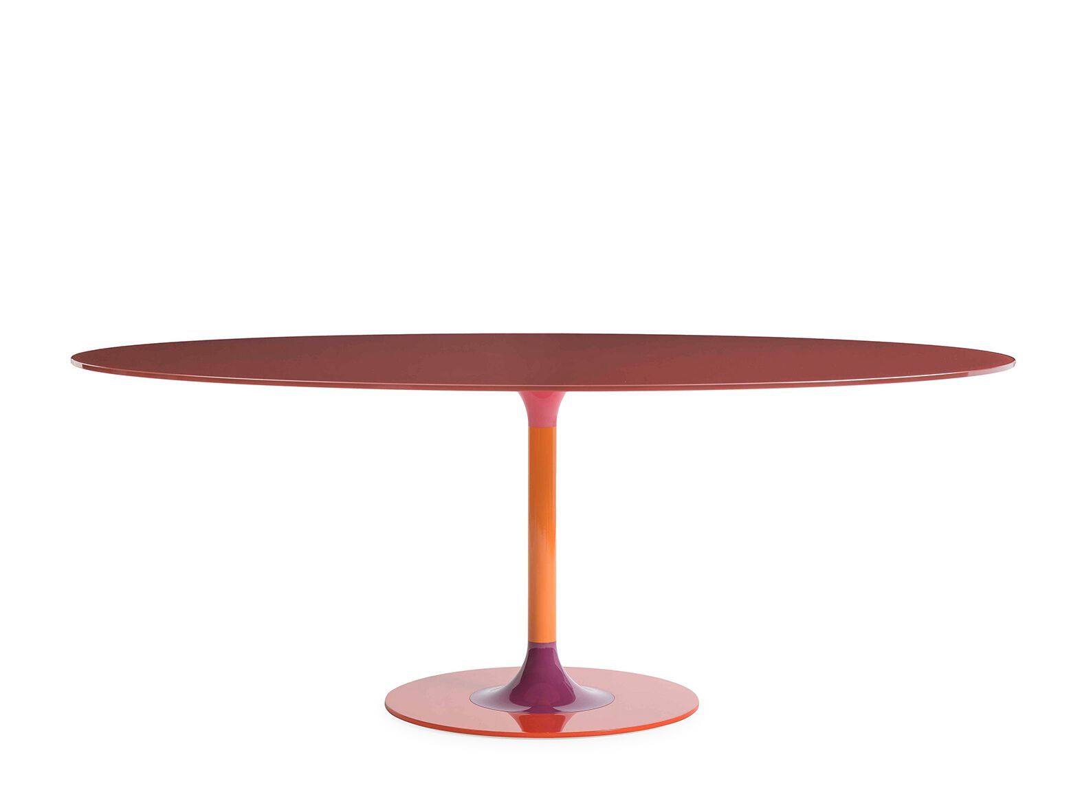 Овальный стол с хрустальной столешницей и стальным основанием Kartell Тьерри ARCH-00125470 - Вид №12